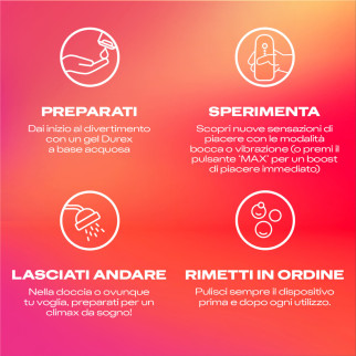 Durex Play Excite Me Ride e Vibe Masturbatore Vibrante Uomo Impermeabile Flessibile con 2 Modalità di Stimolazione