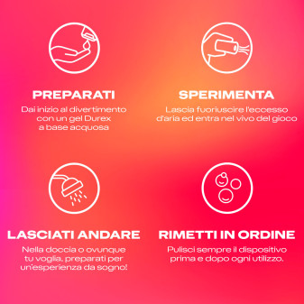 Durex Play Excite Me Slide e Ride Masturbatore con Nervature Uomo Impermeabile Morbido Facile da Maneggiare