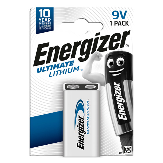 Energizer Ultimate Lithium Batteria E-Block Transistor 9V Lunga Durata Energizer Ultimate Lithium Batteria E-Block Transistor 9V Lunga Durata