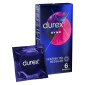 Immagine 1 - Preservativi Durex Sync con Rilievi e Nervature Stimolanti Forma Easy On - 6 Profilattici