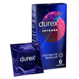 Preservativi Durex Intense con Nervature - Confezione 6 Profilattici