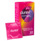 Immagine 1 - Preservativi Durex Pleasure Max con Forma Easy On e Rilievi Stimolanti - Confezione da 10 Profilattici