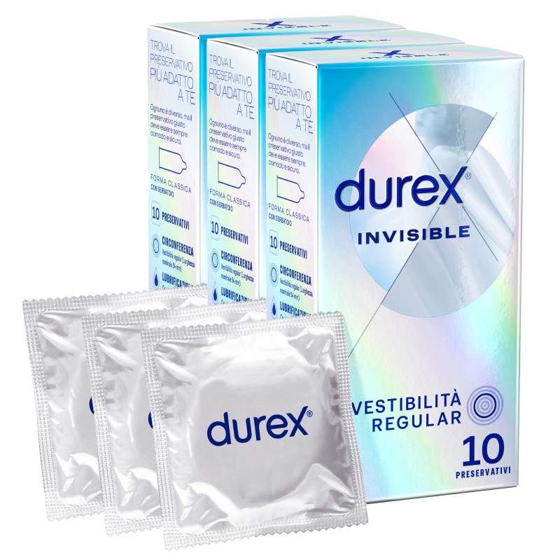 Preservativi Durex Invisible Extra Sottile Classic 30pz