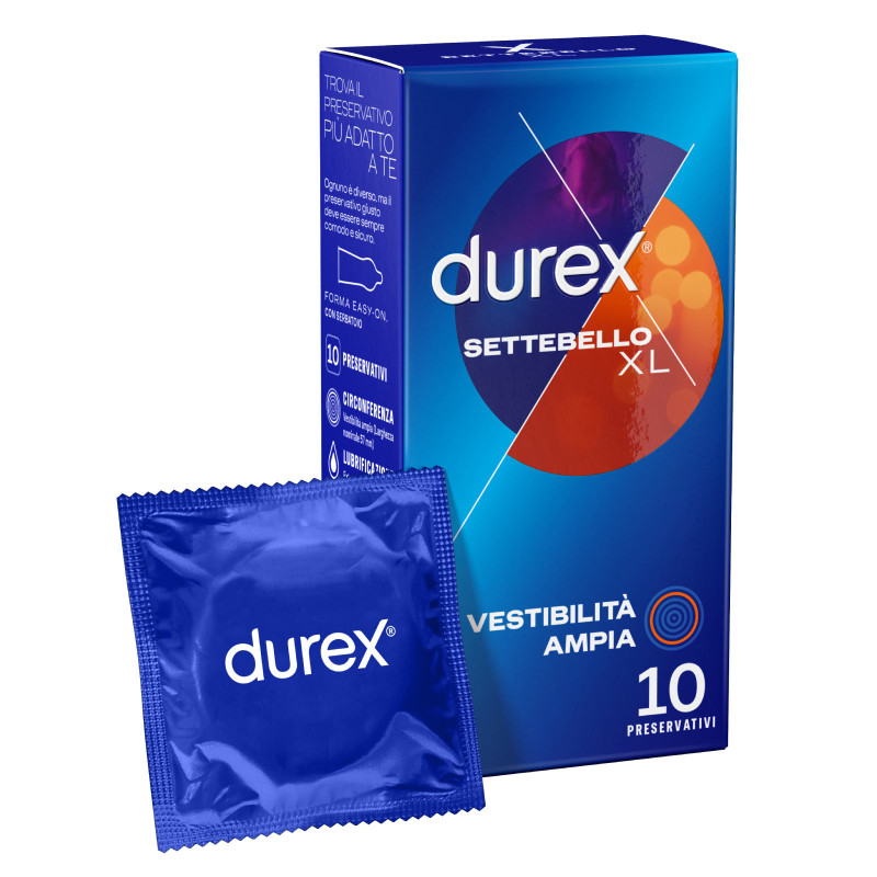 Preservativi Durex Settebello XL Extra Large da 10