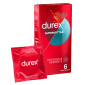 Immagine 1 - Preservativi Durex Supersottile Vestibilità Aderente con Forma Easy On - Confezione da 6 Profilattici