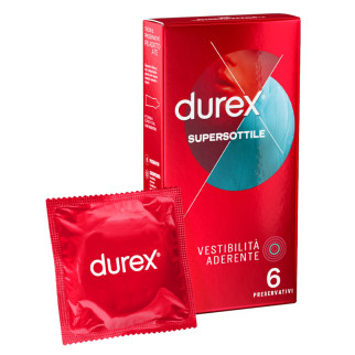 Preservativi Durex Supersottile Vestibilità Aderente 6pz