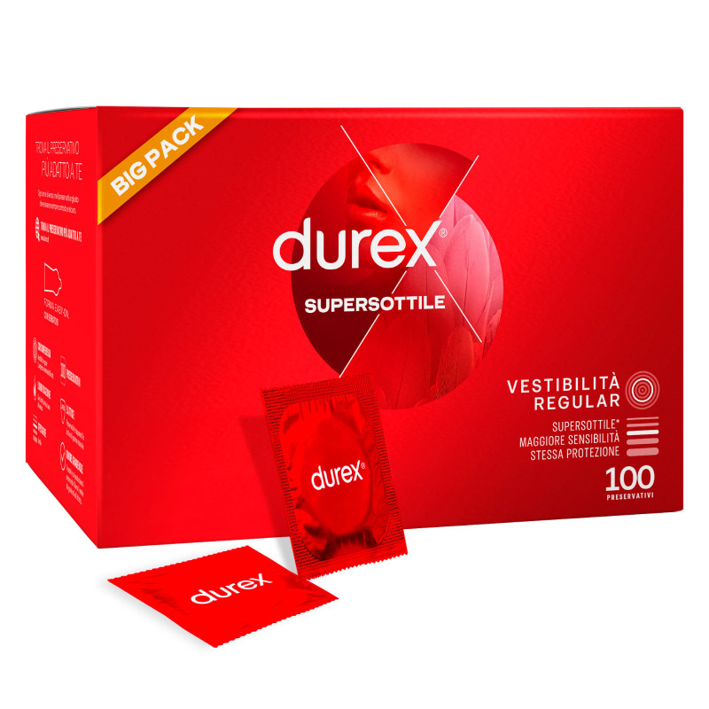Preservativi Durex Supersottile Alta Sensibilità 100pz