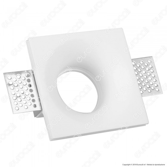 V-Tac VT 859SQ Portafaretto Quadrato da Incasso in Gesso per V-Tac VT 859SQ Portafaretto Quadrato da Incasso in Gesso per