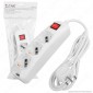 Immagine 1 - V-Tac Multipresa 3 Posti Colore Bianco con Interruttore - SKU 8710