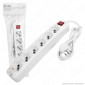 Immagine 1 - V-Tac Multipresa 6 Posti Colore Bianco con Interruttore Luminoso - SKU 8713