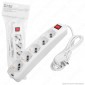 Immagine 1 - V-Tac Multipresa 5 Posti Colore Bianco con Interruttore Luminoso - SKU 8712