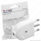 Immagine 1 - V-Tac Spina Singola 16A con Uscita Cavo Dritta Colore Bianco - SKU 8718