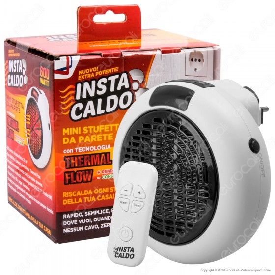 Intergross Insta Caldo Mini Stufetta da Parete con Telecomando Intergross Insta Caldo Mini Stufetta da Parete con Telecomando