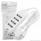 Immagine 1 - V-Tac Multipresa 4 Posti Colore Bianco con Attacco a Parete - SKU 8707