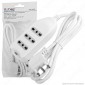 Immagine 1 - V-Tac Multipresa 3 Posti Colore Bianco con Attacco a Parete - SKU 8706