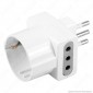 Immagine 2 - V-Tac Multipresa Adattatore Triplo con Schuko Colore Bianco - SKU 8723