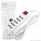 Immagine 1 - V-Tac Multipresa 5 Posti Colore Bianco con Interruttore Luminoso - SKU 8741
