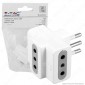 Immagine 1 - V-Tac Multipresa Adattatore Triplo con Prese 10A - SKU 8721