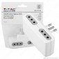 Immagine 1 - V-Tac Multipresa Adattatore Quadruplo con Prese 10A - SKU 8725