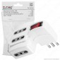 Immagine 1 - V-Tac Multipresa Adattatore Quadruplo Colore Bianco con Protezione Ripristinabile - SKU 8746