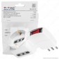 Immagine 1 - V-Tac Multipresa Adattatore Quadruplo Colore Bianco con Protezione Ripristinabile - SKU 8743