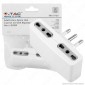 Immagine 1 - V-Tac Multipresa Adattatore Quadruplo con Spina 16A - SKU 8726