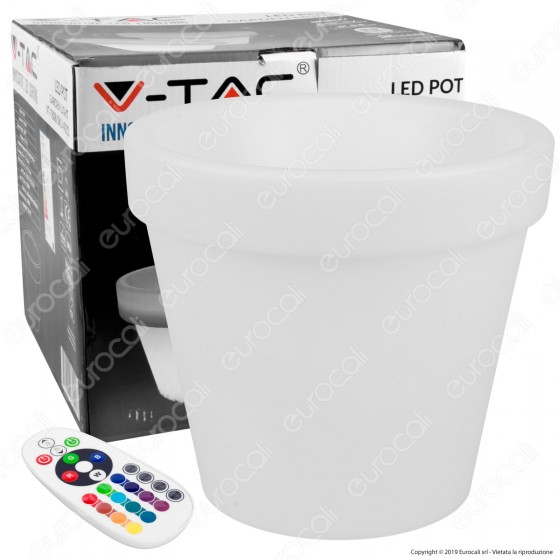 V-Tac VT-7808 Lampada a Forma di Vaso Multicolor RGB LED 1W Ricaricabile con Telecomando IP54 - SKU 40211 V-Tac VT-7808 Lampada a Forma di Vaso Multicolor RGB LED 1W Ricaricabile con Telecomando IP54 - SKU 40211