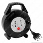 Immagine 1 - V-Tac Prolunga Avvolgicavo Spina 16A e 2 Prese 10/16A Bipasso Colore Nero - 5 metri - SKU 8700