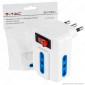 Immagine 1 - V-Tac Multipresa Adattatore Triplo a 3 Vie 10/16A Italiana con Interruttore