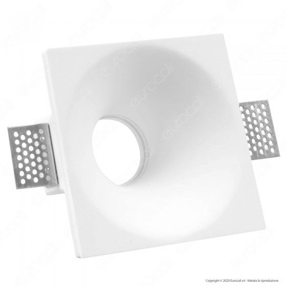 V-Tac VT 772SQ Portafaretto Quadrato da Incasso in Gesso per V-Tac VT 772SQ Portafaretto Quadrato da Incasso in Gesso per