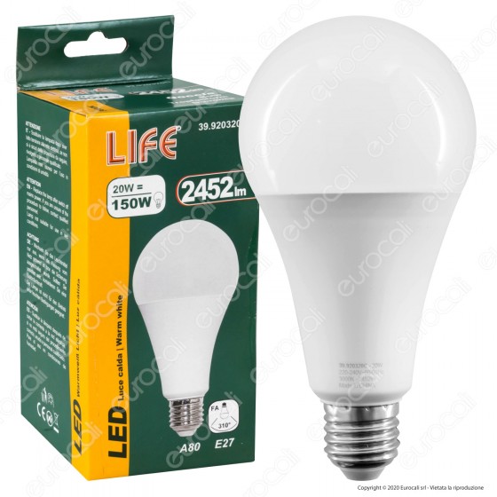 Life Lampadina LED E27 20W Bulb A80 - mod. 39.920320C / 39.920320N / Life Lampadina LED E27 20W Bulb A80 - mod. 39.920320C / 39.920320N /