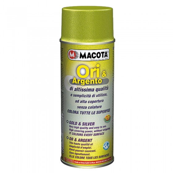 Vernice Spray Macota Ori e Argento - Smalto ad Alto Potere di Vernice Spray Macota Ori e Argento - Smalto ad Alto Potere di