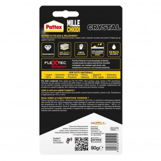 Pattex Mille Chiodi Crystal Adesivo Sigillante per Vetri e Specchi - Flacone da 90g