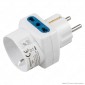 Immagine 1 - Ecova Adattatore Triplo con 1 Presa Schuko 10/16 A 2P+T e 2 Prese