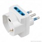Immagine 1 - Ecova Adattatore Triplo con 1 Presa Schuko + 10/16 A 2P+T e 2 Prese