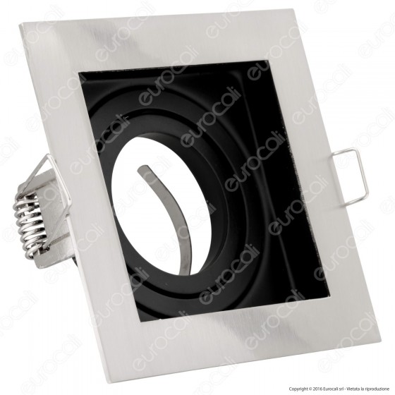 V-Tac VT-781SQ Portafaretto Orientabile Quadrato da Incasso per V-Tac VT-781SQ Portafaretto Orientabile Quadrato da Incasso per