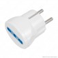 Immagine 1 - Ecova Adattatore Singolo Schuko con Presa Bipasso 10/16A 2P+T - mod.