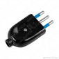 Immagine 1 - Ecova Spina Singola 10A 2P+T con Uscita Cavo Dritta Colore Nero -