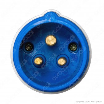 Ecova Adattatore con 1 Spina CEE industriale 2P+T e 1 Presa SCHUKO +