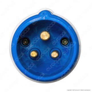 Ecova Adattatore con 1 Spina CEE industriale 2P+T e 1 Presa SCHUKO +
