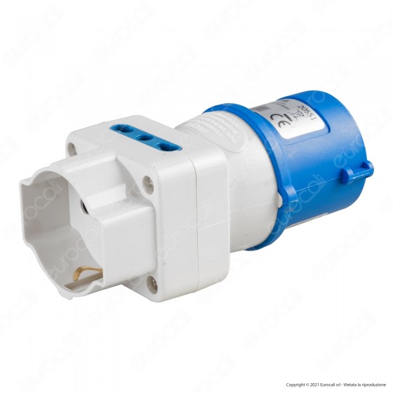 Ecova Multipresa Spina CEE industriale 16A 2P+T Presa Centrale Ecova Multipresa Spina CEE industriale 16A 2P+T Presa Centrale