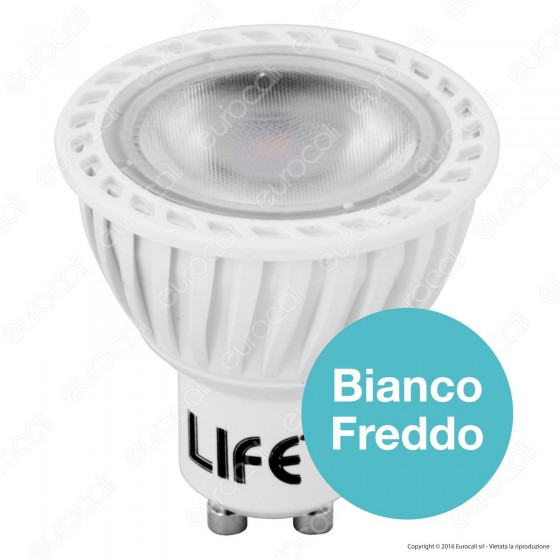 Life PAR16 Lampadina LED GU10 7W Faretto Spotlight 40° - mod. Life PAR16 Lampadina LED GU10 7W Faretto Spotlight 40° - mod.