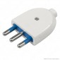 Immagine 2 - Ecova Spina Singola 16A 2P+T con Uscita Cavo Dritta Colore Bianco -