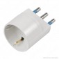 Immagine 1 - Ecova Adattatore Singolo Spina 16A 2P+T con Presa Schuko + 10A 2P+T