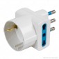 Immagine 1 - Ecova Adattatore Triplo con 1 Presa Centrale Schuko + 10A 2P+T e 2